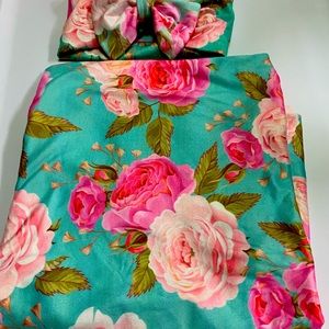 New baby girl swaddle set